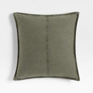 Crate&Barrel Green Pillow Cover – Cotton Denim – 2 Available – NWOT